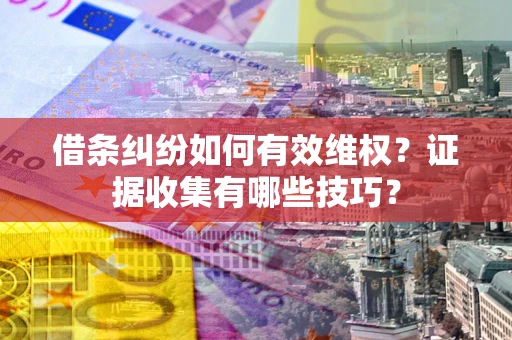 北京借条纠纷如何有效维权？证据收集有哪些技巧？